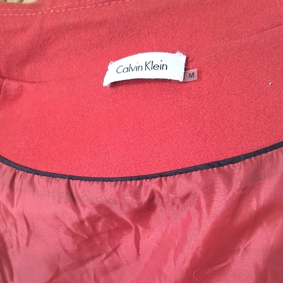 Calvin Klein Women's Red Hooded Coat - Picture 4 of 9